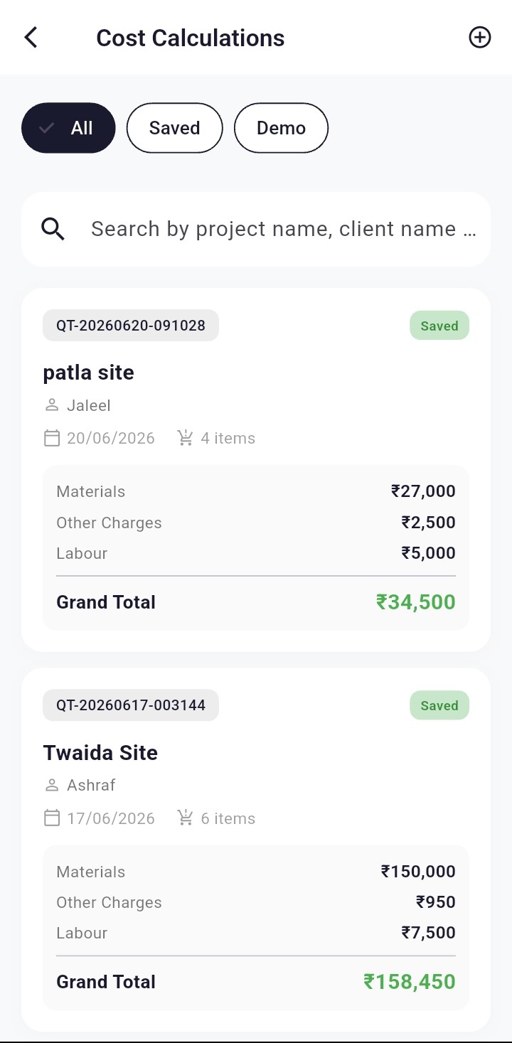 Cost Calculation